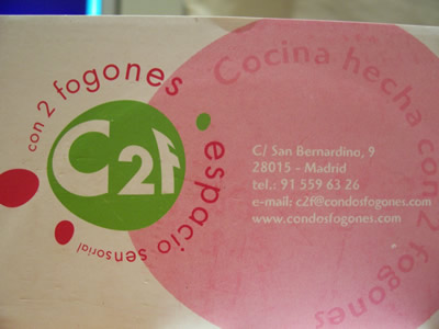 Tarjeta de con dos fogones